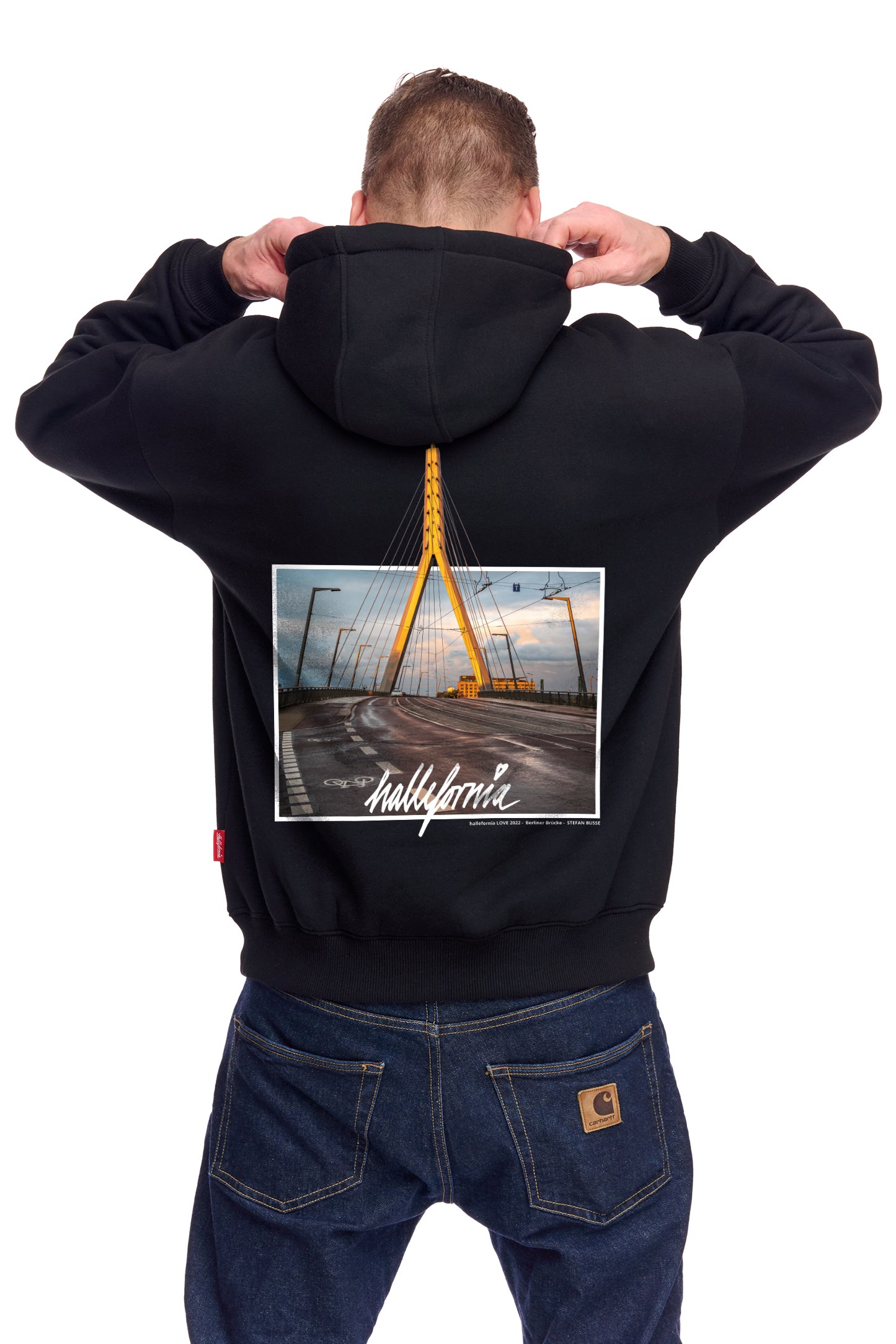 Hallefornia Love Hoody „Berlin Bridge“ Black (Limited)