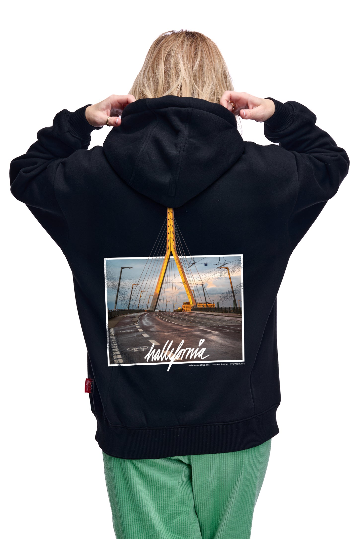 Hallefornia Love Hoody „Berlin Bridge“ Black (Limited)