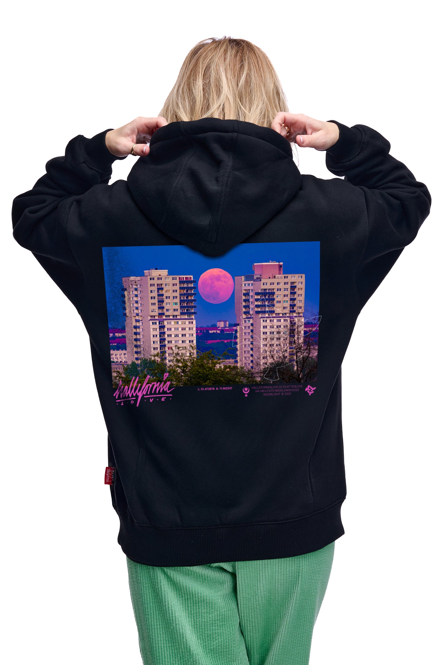 Hallefornia Love Hoody "Platten LOVE" Black (Limited)