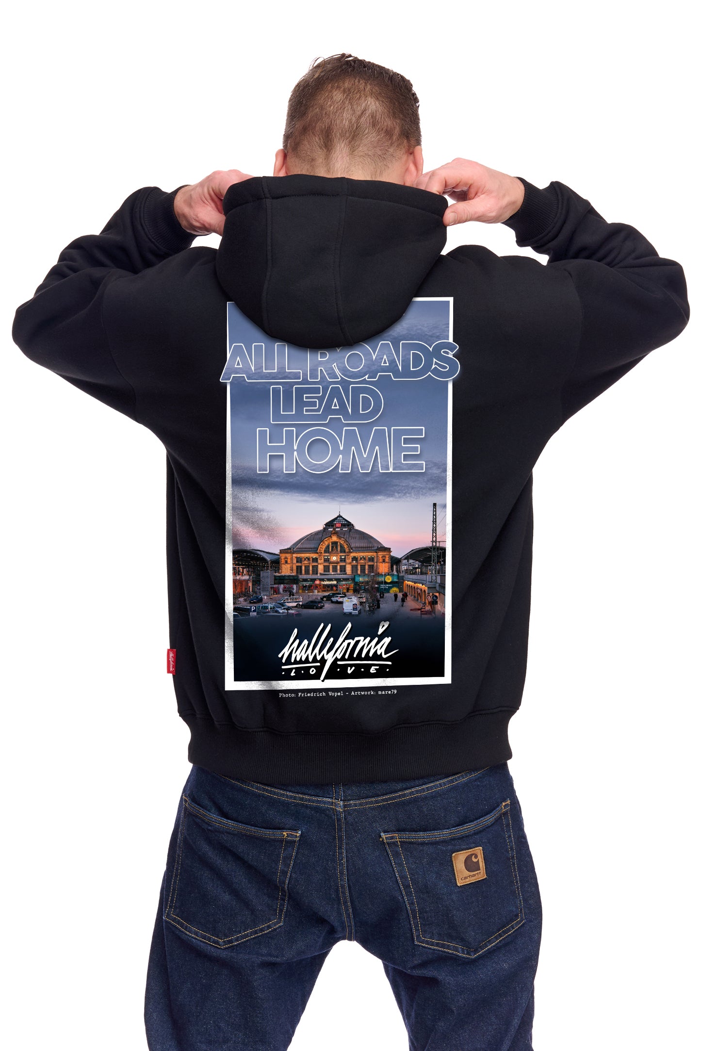 Hallefornia Love Hoody "All Roads Lead Home 2" Black (Limited)