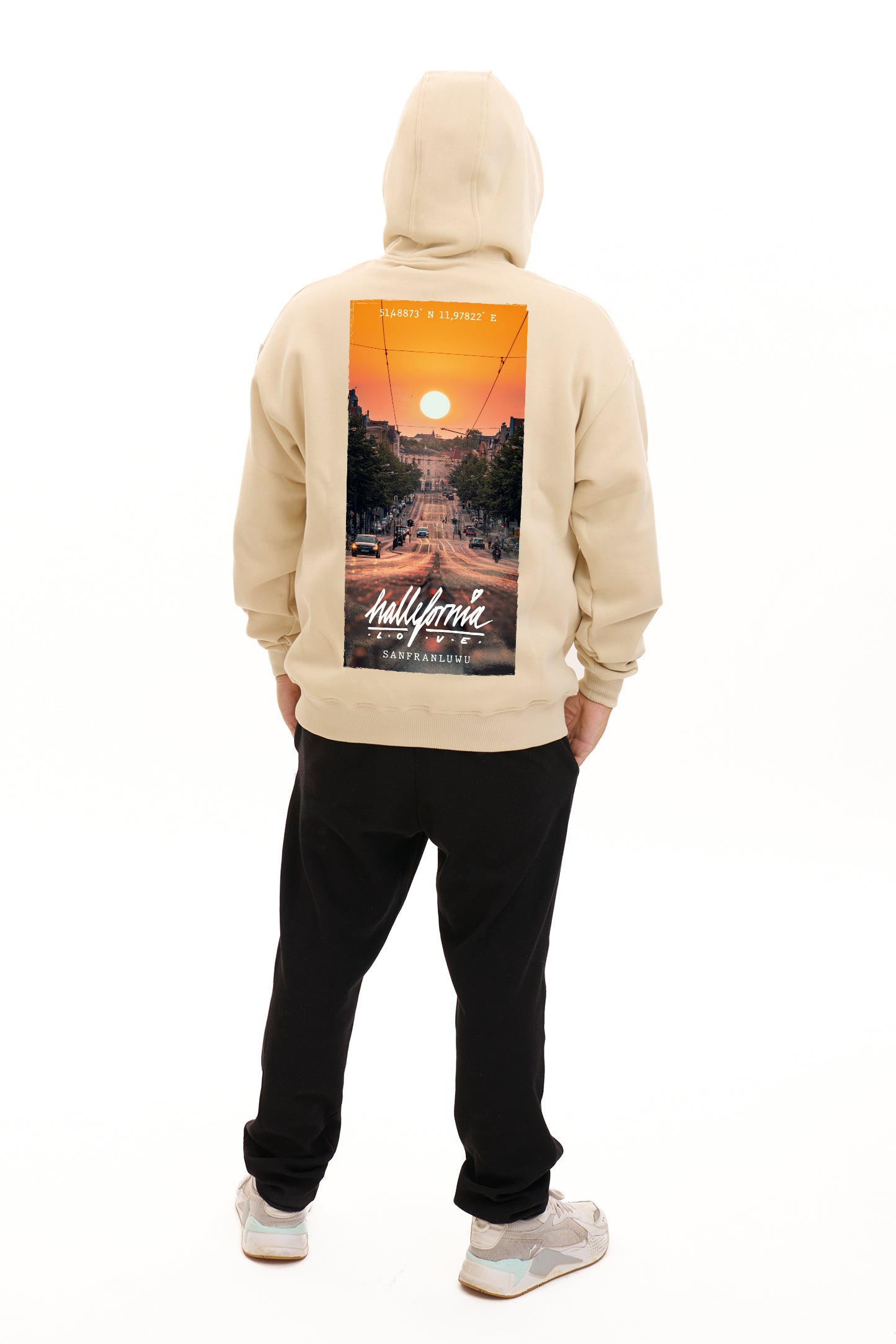 Hallefornia Love Hoody „SanFranLu-wu“ Almond (Limited)