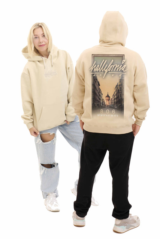 Hallefornia Love Hoody „Wasserturm“ Almond (Limited)