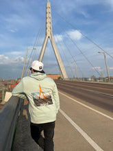 Laden Sie das Bild in den Galerie-Viewer, Hallefornia Love „Berlin Bridge“ Limited Hoody Salbei